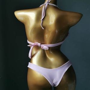 Women's Sexy Bikini <strong>Thongs</strong> 2 Piece Set Backless <strong>Swimming</strong> <strong>Costume</strong> Diamond Tassel Breathable Eco-Friendly Front Logo Nightclubwear - Product Image 6