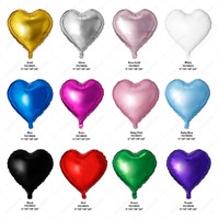 Ballons Cœur Rouge Foncé Mat en Aluminium de 18 Pouces pour la Saint-Valentin, Style Amour Romantique, Noël, Pâques, Fungram - Vente en Gros