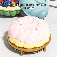 Moule en silicone pour gâteau, design coquille, cavité profonde, antiadhésif, flexible, compatible four, sans BPA, qualité alimentaire, écologique, résistant à la chaleur
