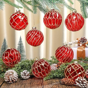 Décorations de Noël, boules de Noël en verre, ornements pour arbre de Noël, boule de Noël de 8 cm - Product Image 3