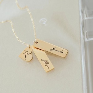 Collar personalizado de mejores amigas para mujer, joyería hecha a mano con múltiples nombres de niños para madre, collar grabado personalizado para mujer - Product Image 1