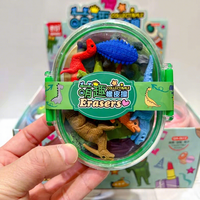 Lot de 8 gommes 3D en forme de dinosaure et astronaute, jouet éducatif en TPR, cadeau promotionnel