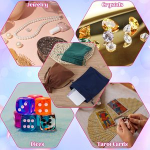 Nouveau produit : Pochette de luxe en velours pour bijoux, imprimée avec logo personnalisé, emballage de marque haut de gamme - Product Image 2