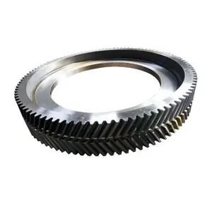 custom factory price cast iron ring large double helical herringbone spur bull ring gear