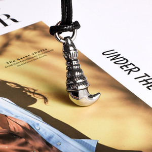 Collar con Colgante de Gancho de Acero de Titanio, Diseño Geométrico, Joyería de Moda para Hombre SP242 - Product Image 3