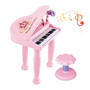 Piano électronique en plastique 25 touches avec microphone, fonctionne sur piles, jouet musical éducatif pour enfants - Product Image 6
