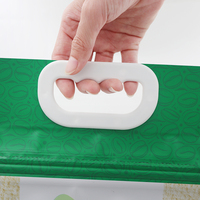 Sac d'emballage en plastique souple YSH pour riz, avec poignée de transport, fermeture éclair Mylar et lamination brillante, fond plat carré