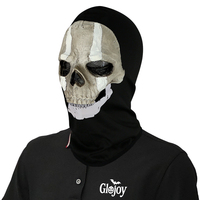 Máscara de Látex de Calavera de Doble Línea Call of Duty, Máscara de Demonio Aterrador para Halloween, Accesorio para Escape Room, Disfraz de Mascarada, Personalizable