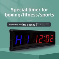 Temporizador Electrónico de Anillo Multimodo de 1.5 Pulgadas y 6 Dígitos para Fitness, Boxeo, Lucha, Entrenamiento, Competición, con Función de Cuenta Regresiva/Ascendente, Resistente al Agua, USB