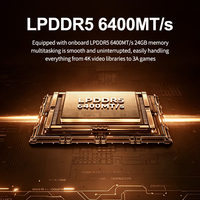 Fabrika Satışı AMD R7 H255 Mini PC Çift 2.5G LPDDR5 Çoklu Ekran Destekli Gömülü Endüstriyel Bilgisayar MCIO USB4 Oyun Özellikli