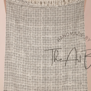 Manta de sofá con estampado de bloque bohemio de algodón con borlas, manta suave hecha a mano - Product Image 1