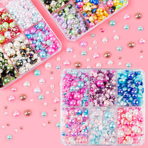 Boîte transfrontalière perle synthétique résine strass coupe brillante 10mm accessoires pour ongles bricolage matériaux faits à la main épingle à cheveux en vrac - Product Image 1