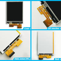Layar Sentuh TFT 2.4 inci TFT Spi Lcd 240*320 Warna RGB NV3030A ST7789 18pin 20pin 24pin Lcd Peralatan Rumah Tangga 2.4 TFT IPS Display