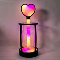 Support de Présentation Lumineux Rechargeable pour Verres à Shot LED, Étagère en Fer Pré-Assemblée, Design Art Déco, Présentoir pour Verres en Forme de Balle HYX HYX-7