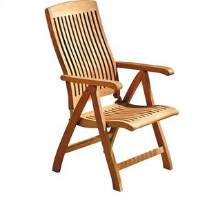 Bali Foldable Reclining Solid Wood <b>Armchair</b> for Garden & Courtyard Outdoor <b>Dining</b> Furniture - Product Image 1