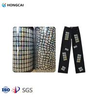 Film laser ovale réfléchissant à transfert de chaleur explosif PU haute température Hongcai pour vêtements en jean estampage à chaud de couleur spéciale