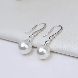 Boucles d'oreilles en argent S925 de style japonais et coréen, à double usage, avec perle, style nœud, inspirées de Song Hye Kyo, plateau vide, accessoires de bijoux DIY pour femmes - Product Image 1