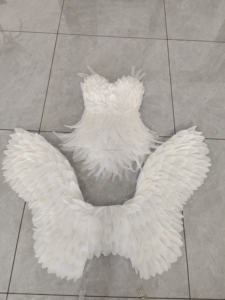 Funtoys人気ゴールドホワイトフェザー翼<span class=keywords><strong>DIY</strong></span>カラーパフォーマンスコスプレ大人用結婚式写真やその他のイベント - Product Image 2