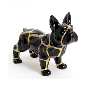<span class=keywords><strong>Bulldog</strong></span> Negro, Estilo Europeo y Americano, Perro Pintado con Graffiti, Joyería, Exhibición Creativa para Tiendas, Artesanía de Resina - Product Image 1