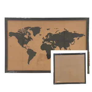 Decorativo personalizzato mappa del mondo di sughero avviso pin bordo