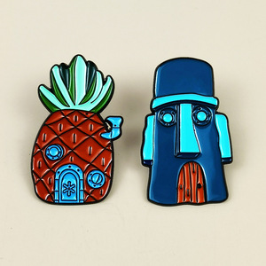 Broche con Diseño <span class=keywords><strong>de</strong></span> <span class=keywords><strong>Bob</strong></span> <span class=keywords><strong>Esponja</strong></span>, Accesorio Creativo con Forma <span class=keywords><strong>de</strong></span> Casa, Ideal para Venta al Por Mayor - Product Image 1