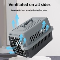 Étuis de transport pour animaux de compagnie personnalisés, en plastique, portables, respirants, légers, écologiques, robustes et durables pour le transport aérien