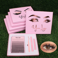 Nouvelles Franges de Cils Individuelles en Gros, Extension de Cils Professionnelle, Cils en Grappes Segmentées Prédécoupées, Kit DIY d'Extension de Cils