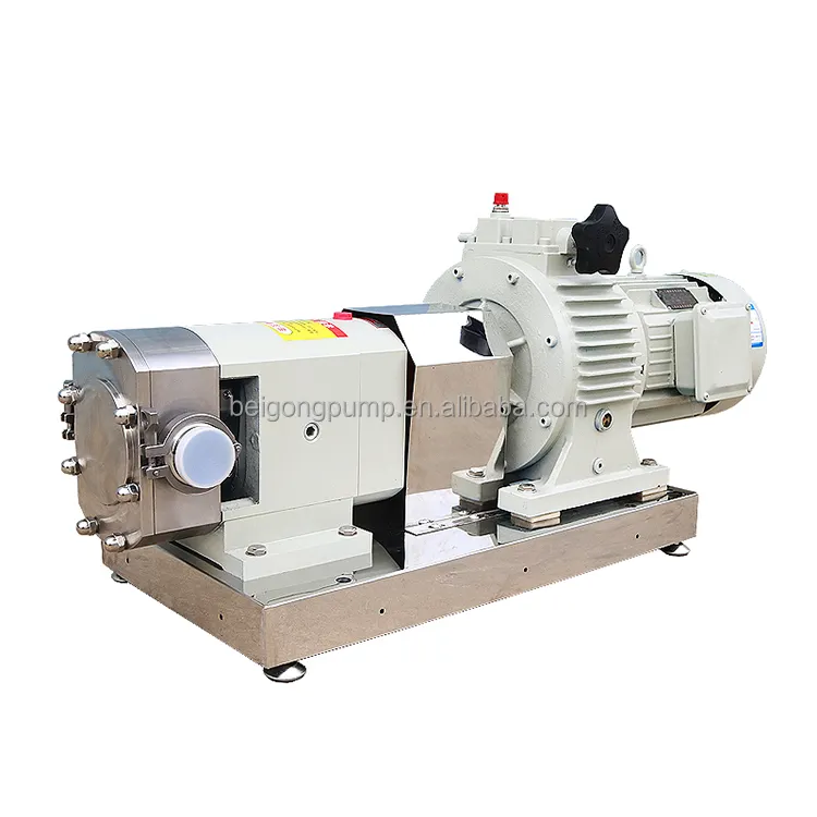Food grade rotary lobe beer sanitary pump positive displacement pump for Chocolate,oil,honey transfer