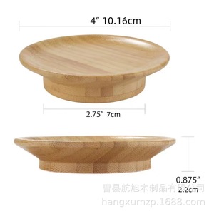 Bandeja redonda de madera con forma de tapa de taza, antideslizante, de madera maciza, para vino, a prueba de polvo, para el hogar - Product Image 5