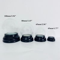 Kit de boule à neige vide bricolage clair avec modèle de globe d'eau en verre écologique motif résine Base noire Style d'amour