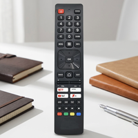 Remote Control Suara Nirkabel SHW/RMC/0139N Baru untuk TV Android Pintar Aquos (65FN2EA Dll.) Baterai AAA Jangkauan 20m Universal