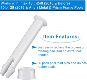 Kit de remplacement de goupille de verrouillage de cadre de <span class=keywords><strong>piscine</strong></span> portable en ABS avec manchon en caoutchouc pour <span class=keywords><strong>Intex</strong></span> 28270/28272, <span class=keywords><strong>accessoires</strong></span> de <span class=keywords><strong>piscine</strong></span> résistants aux UV - Product Image 3