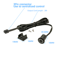 Interrupteur tactile de contrôle centralisé U12 12V 24V pour armoire, placard, penderie, avec variateur de luminosité et fonction de gradation
