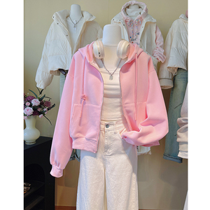 <span class=keywords><strong>Felpa</strong></span> con <span class=keywords><strong>Cappuccio</strong></span> Corta Invernale di Alta Qualità, Maglia Lavorata a Maglia, Ampia e Leggera con Zip, Ecologica e Traspirante - Product Image 1