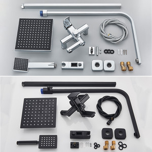 Черный душевой смеситель для ванной - Product Image 4