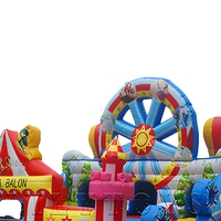 Château gonflable coloré Beleqi en PVC avec toboggan et grande roue, capacité supérieure à 500 kg, pour intérieur et extérieur