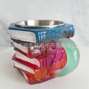 Tasse à café en résine peinte, forme carrée, design original, réutilisable, cadeau - Product Image 5