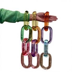 Liens de chaîne en résine colorée, forme ronde artistique et unique, pièces de décoration transparentes pour la maison, objets artisanaux, décor tendance - Product Image 5