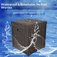 Armoire de rangement et boîte en PP pliables multi-usages de grande capacité pour jardin extérieur, cour, imperméables et offrant une protection solaire
