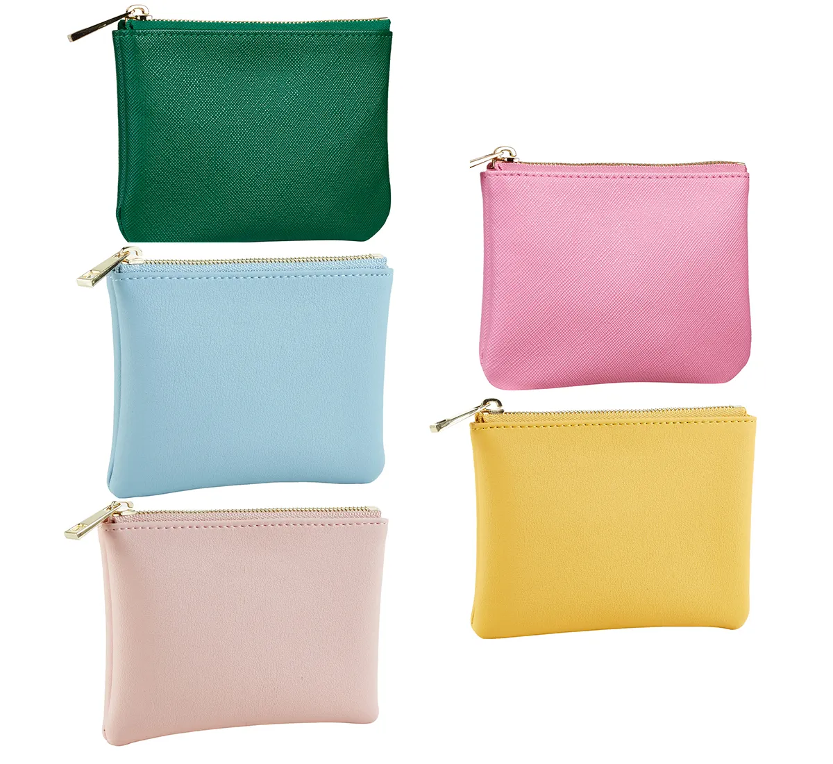 Fashion Zip Ladies Coin Purse Custom Short Small Mini PU Leather RFID Women Coin Pocket Wallet