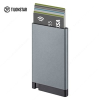 TILONSTAR portefeuille en métal porte-cartes de crédit étui pour cartes de visite portefeuille en aluminium porte-cartes Pop-Up