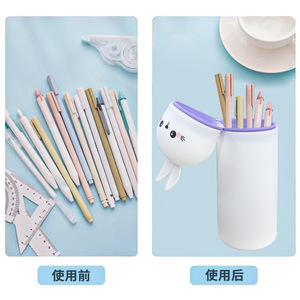 กล่องดินสอซิลิโคนแพนด้าพร้อมซิปอุปกรณ์สำนักงานโรงเรียนที่ใส่ปากกาดีไซน์น่ารักสำหรับนักเรียน - Product Image 5