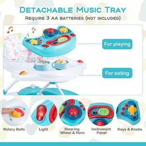 Andador de Aprendizaje para Bebés Multicolor con Luces, Ajustable en 3 Alturas, Plegable, con Luces y Juguetes Musicales - Product Image 5