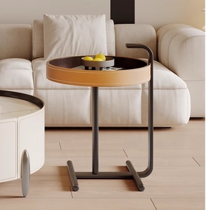 Nội Thất Gia Đình Hiện Đại phòng khách chesterfield <span class=keywords><strong>sofa</strong></span> bàn trà với ngăn kéo biệt thự Bàn cà phê tròn bên bàn - Product Image 4