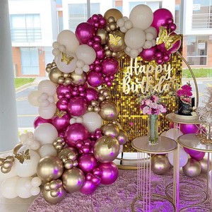 Vente Chaude Arches de Ballons Métalliques Luxe Rose <span class=keywords><strong>Rouge</strong></span> <span class=keywords><strong>Or</strong></span> Blanc pour Décorations de Fête de Mariage <span class=keywords><strong>et</strong></span> Anniversaire Fille - Product Image 5