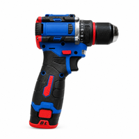 Ensemble de perceuse sans fil sans balais avec 2 batteries au lithium, chargeur, boîte à outils en plastique, kit de perceuse électrique portable