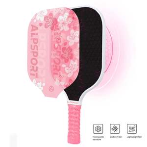 Ensemble <span class=keywords><strong>de</strong></span> raquettes <span class=keywords><strong>de</strong></span> pickleball Sakura Pink avec noyau en nid d'abeille PP, fibre <span class=keywords><strong>de</strong></span> verre, 2 balles <span class=keywords><strong>de</strong></span> pickleball intérieures/extérieures, 1 <span class=keywords><strong>sac</strong></span> <span class=keywords><strong>de</strong></span> transport pour hommes et femmes - Product Image 3