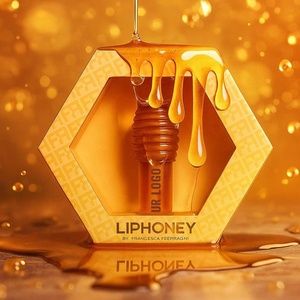 Etiqueta privada Labio Miel Infundido Oro Amarillo Aceite para el cuidado de los labios Brillo brillante Resplandor Brillante Esencia de panal brillante Brillo de francin - Product Image 1