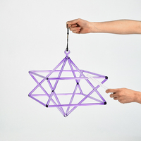 Améthyste Quartz Merkaba Cristal Bol Chantant Bain Sonore Quartz Instrument de Guérison Méditation pour une énergie corporelle