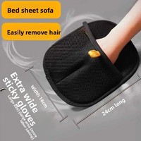 Gant anti-statique écologique double face pour l'élimination des poils de chien et le nettoyage des peluches/taches sur les vêtements
